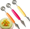 Pastèque Cuillère Dipper Fruits Légumes Outils En Acier Inoxydable Fruits Ondulation Couteau À Découper crème glacée scooper ballers WQ666-WLL