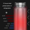 Garrafa térmica inteligente 500ml frascos de vácuo conduzidos digitais exibição de temperatura digital isolamento de aço inoxidável canecas inteligentes Thermo Cups 211109