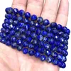 Whole Faceted Lapis Lazuli A 100% Natural Loose Round Stone Beads For Jewelry Making DIY Bracelet Necklace 6/8MM 15''