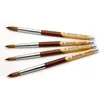 네일 브러시 1pc Kolinsky Sable Acrylic Art Brush No 81012141618202224 UV 겔 조각 펜 액체 파우더 DIY 드로잉 드로잉