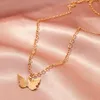 Подвесные ожерелья мода ncklace милая колье -бабочка