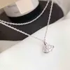 Ciondolo a forma di ventaglio di braccialetto di qualità di lusso con diamante per le donne gioielli da sposa set regalo collana orecchino PS8248