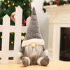 Estoque dos EUA! Buffalo Christmas Dolls Figurines Handmade Christmas Gnomo Faceless Plush Toys Gifts Enfeites Kids Christmas Decoration