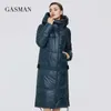 GASMAN Cálido largo grueso parka chaqueta de invierno para mujer para mujer con capucha Outwear ropa femenina abrigo mujer chaqueta abajo 027 211007