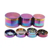 Home Rainbow Herb Grinder Cynk Methoy Metal Grindery 40/50/55/63 mm średnica 4 części szlifierki palenia akcesoria ZC058