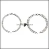 Link Jewelrylink Chain X7Af Magnetische Paare Armbänder gegenseitige Anziehung Beziehung passende Freundschaft Seil Armband Set Geschenk für Frauen