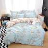 Yatak takımları 2022 ev tekstil yıldızı şerit mavi yorgan kapak yastık kılıfı düz sayfa çocuk set King Full Twin Bedclothes Yatak Ketenleri