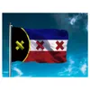 Manberg Nation Flags Banners 3x5FT Polyester Design 150x90cm Digitale afdrukken Vlag met twee messing GGA4344