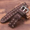 Cinturini fatti a mano con fibbia in acciaio inossidabile retrò 22mm 24mm Uomo Donna Cinturino in vera pelle Cinturino per orologio Accessorio H0915