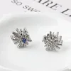 Convient aux bracelets Pandora 20pcs bleu blanc feux d'artifice cristal breloques perles breloques en argent perle pour les femmes bricolage collier européen bijoux