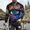 Yeux impression sweat mode garçons Hiphop Streetwear graphique manches longues gothique automne sweats hauts en gros