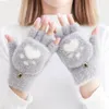 knit half gloves