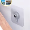 6 قطع pvc قوي لاصق الأظافر الجدار ملصق سلس جدار هوك للماء دائم مطبخ شفافة الحمام برغي شماعات