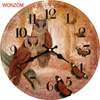 Wall Clocks Wonzom Howling Tiger 현대적인 대형 시계 조용한 거실 장식 Saat 홈 장식 시계 2021 reloj de acred