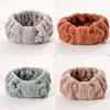 Coral Fleece Wash Ansiktsbåge Hårband För kvinnor Flickor Makeup SPA Badkar Dusch Pannband Huvudbonader Hårband Turban Inpackning