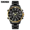 Montres-bracelets militaires 3 affichage de l'heure double mouvement montres de sport hommes chronomètre date réveil montre-bracelet Relogio Masculino SKME154k