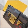 Mens luxe cross body Petite Malle Box carré étui en cuir sac à bandoulière femmes v sacs à main sacs à main sacs à bandoulière portefeuille pochette