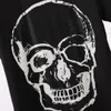 Essvlone Phillip Düz PP Tasarımcı Erkek Kafatası Elmas T Shirt Kısa Kollu Marka Bahar Ve Yaz Yüksek O-Boyun Kaliteli Kafatasları Tshirt
