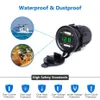 Ny display 4.2A LED Dual USB Car Charger Waterproof Universal Motorcykelbilbilbil Van Boat Adapter Socket For Phone Tablet GPS