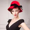 Cimri ağzı şapkalar bayan kore tarzı kış şapkası kadın sıcak yün kadın moda İngiltere parti kapağı b-1190