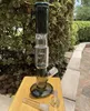 Pipa ad acqua da 12 pollici Black Skull | Filtro in vetro Bong Dab Rig Oil Rig Bubbler Perk Bowl Narghilè Bong Magazzino USA