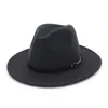 Wollfilz Fedora Panama Hut Frauen Dame Wolle Breite Krempe Casual Outdoor Jazz Cap 16 Farben Z0331 51 Y2