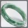 Bracciale rigido in giada naturale Gioielli in pietra Regalo di moda Braccialetti delicati Rotondo verde Donna Liscio Nuovi arrivi 5yy F2B