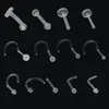 100PC Flexible Bioplastic Lip Labret Eyebrow Nose Studs Ring Orelha Cartilage Conch Piercing Body Jewelry