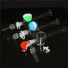 Räucherglas-Nektar-Kits mit 10 mm 14 mm Quarzspitzen, Keck-Clip, 5 ml Silikonbehälter, Reclaimer-Nektar-Kit