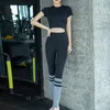 Outfit Yoga Damskie Nake Feeling High Waist Tight Spodnie Top Set Tummy Control Trening Running Clothing Garnitur MC889