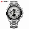 Curren Men Klockor Top Märke Luxury Gold Black Quartz Watch Man Militär Sport Klocka Man Mode Armbandsur Relogio Masculino X0625