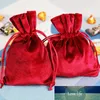 10st 3 Color Party Favor Bag Wedding Candy Väska Souvenir Presentpåse påsar Velvet Bundle Baby Shower Retur Gifts
