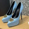 여자 드레스 신발 Stiletto Heels 15.5cm 정품 가죽 포인트 발가락 펌프 로퍼 크기 35-42