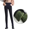 Winter pants women Office Thick Warm Fleece High Waist pencil Stretch black White trousers Plus Size 5XL 6XL Leggings 210608