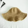 접는 빨 대 와이드 브림 모자 여성의 여름 햇살 바이저 홀리데이 쿨 모자 해변 해변 모자 조수 여름 모자
