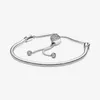 Braccialetti in argento sterling s925 per donna Gioielli fai da te Catena cursore Cuori Bracciale con diamanti CZ Charms adatti Regalo di compleanno per signora con scatola originale4716130