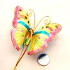 Main Cloisonné Émail Coloré Papillon Pendentif Porte-clés Porte-clés Charmes Insecte Ornements Arbre De Noël Suspendu Décor Cadeau