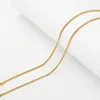 1.24mm guldpläterad Cooper Snake Necklace Kedja för män Kvinnor Halsband Tillbehör Nice Smycken Gift 45cm Partihandel Pris