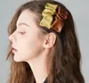 Vintage geplooide PU-lederen Kleurrijke Side Bangs Clip Barrettes Rechthoek Haarspeld voor Dames Meisjes Haaraccessoires