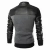 Winter Mens Jackets Fashion Washed Leather Jacket Stand Collar Slim Fit Button Cardigan Coat Various Color Styles