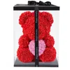 Rose Teddy Bear Cuore PE Schiuma di sapone Fiore artificiale Rose Bear 25cm 40cm Per le donne San Valentino Matrimonio Compleanno Natale Gif225z