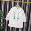 2021 girls winter pirncess dress Chinese-style retro Cheongsam thickened children long sleeve dresses cute kids Ethnic clothing S1685