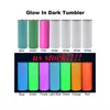 Lokaal magazijn !! Sublimatie Glow in The Dark Tumbler 20oz Lege Skinny Straight Tumblers met Lichtgevende Verf Luminescente Stalheid Steel Magic Travel Cup VS Stock