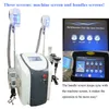 Vakuumfettfrysningsmaskin Diode Laser Body Slimming RF Cavitation Celluliter Minska kryolipolysmaskiner 3 Cryo Handtag