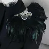 Pins Brooches Boutonniere Clips Collar Brooch Pin Wedding Bussiness Suits Banquet Black Feather Anchor Flower Corsage Party Bar S3056