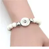 5 Multi Color Natural Stone Pearl Stretch Beaded Snaps Armband 18mm Snap Button Jewelry for Snap Jewe Jllevk
