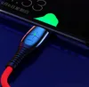 Мобильный телефон зарядное устройство кабели типа C SOD 5A быстрый зарядка Micro USB цинковый сплав металлический кабель для хранения данных, заплетенный провод с светодиодной дыхательной лампой