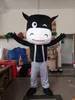 Adult Size Black Milk Cow Mascot Costume Halloween Christmas Fancy Party Dress Cartoon Character Suit Carnival Unisex Adults Outfit