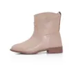 Kel Kvinnors Stövlar Shor Leather Hwomens S Höst och Vinter Kort BTS Flat Bottom Large Shoes Knight s Designer Ankel Naturlig Cowhide Stitching Twill Chelsea Boot