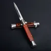 Den 9 tums röda gudfadern stiletto mafia horisontell vikkniv automatisk fickknivar EDC -verktyg C07 A07 BM42 BM51